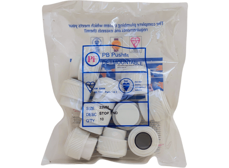 Whitespeed KDSE22 Push-Fit Stop End 22mm