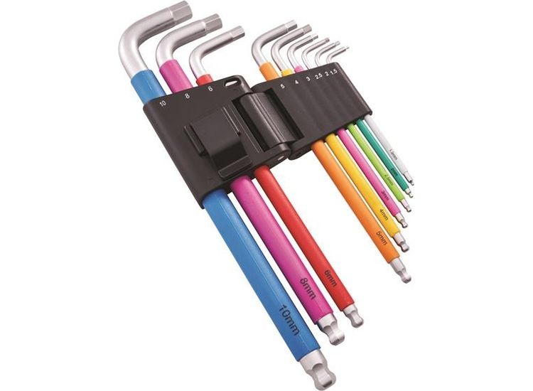 Faithfull Metric Multicoloured Hex Key Set, 9 Piece