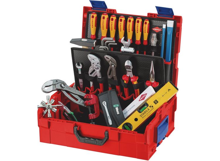 Draper 25026 KNIPEX 00 21 19 LB S L-BOXX&amp;#174; Plumbing Tool Kit, 52 Parts, 357mm