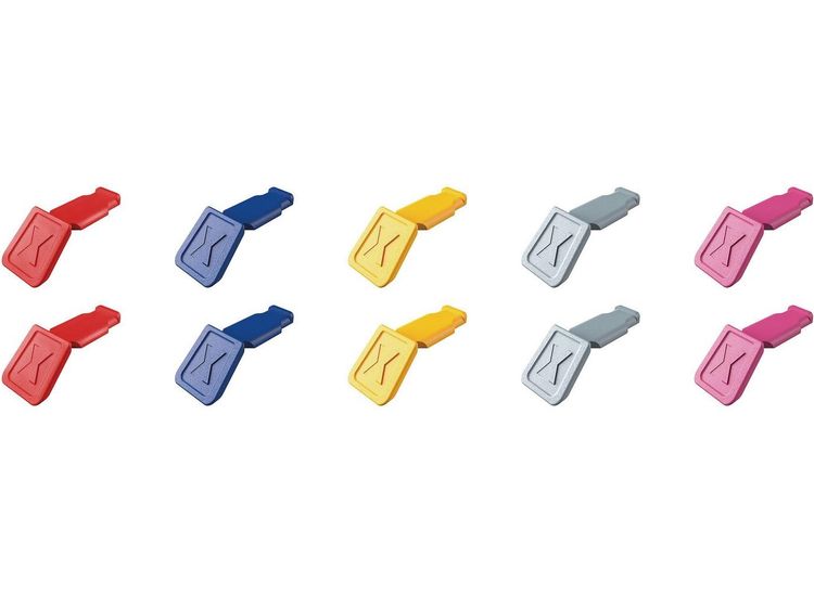 Draper 25066 KNIPEX 00 61 10 C V01 ColorCode Clips Color Mix 1 (10 Pieces), 122mm
