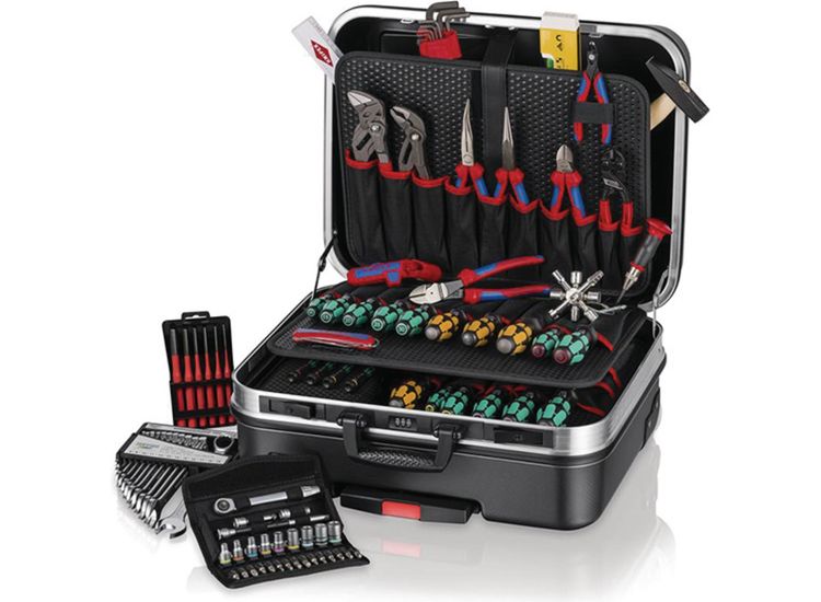 Draper 25022 KNIPEX 00 21 06 M Tool Case &amp;#8220;BIG Basic Move&amp;#8221; Mechanic, 90 Parts
