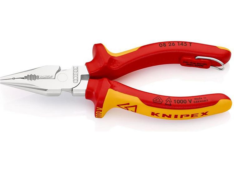 Draper 25159 KNIPEX 08 26 145 T BK Needle-Nose Combination Pliers, 145mm (self-service card/blister)