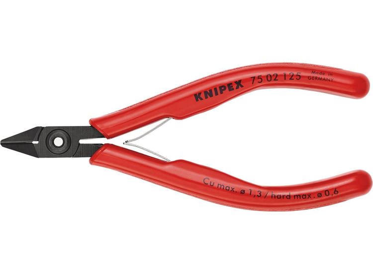 Draper 25628 KNIPEX 75 02 125 SB Electronics Diagonal Cutter with Plastic Handles Burnished, 125mm