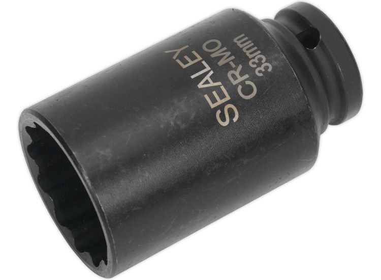 Sealey SX0041 Impact Socket 33mm Bi-Hex Deep 1/2"Sq Drive