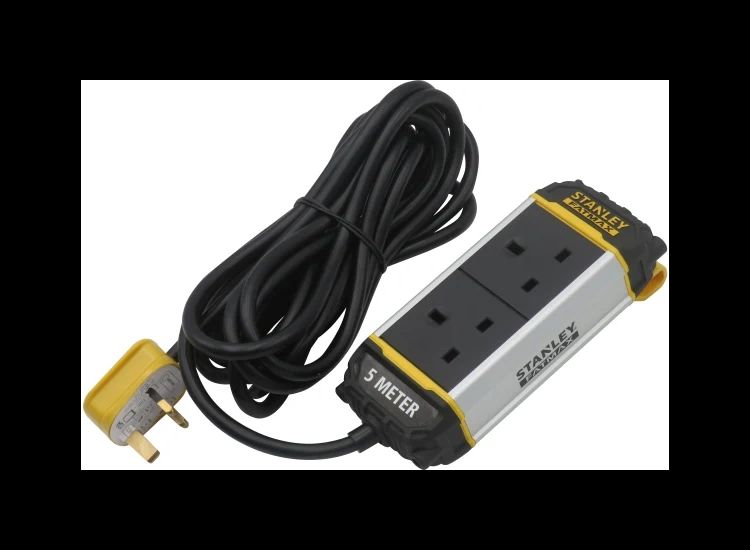 STANLEY® Electrical 2-Gang Powerboard with Belt-Clip 5m