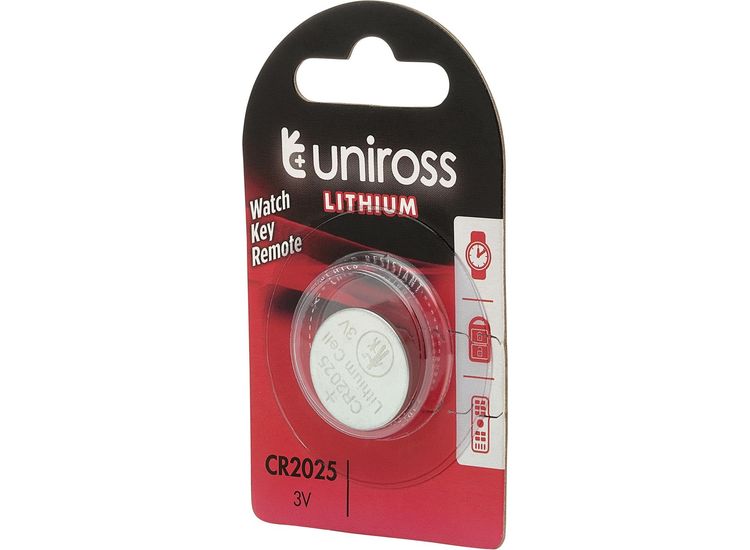 Draper 21594 Uniross Lithium Coin Cell CR2025 Battery
