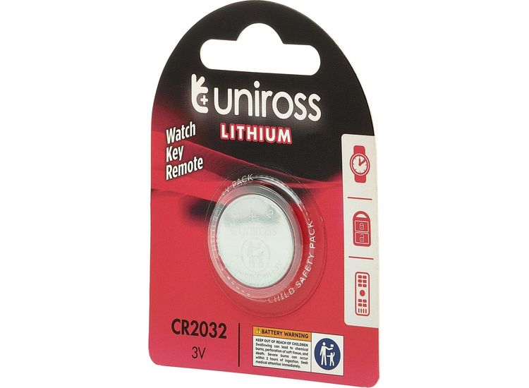 Draper 21595 Uniross Lithium Coin Cell CR2032 Battery