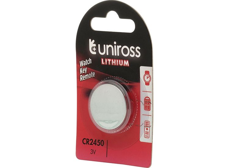 Draper 21596 Uniross Lithium Coin Cell CR2450 Battery