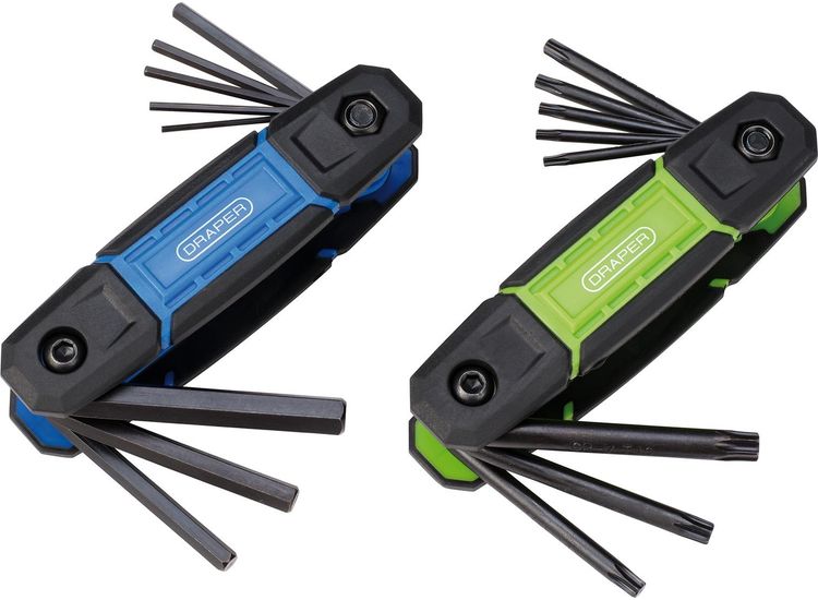 Draper 31269 TX-STAR&amp;#174; and Metric Folding Hex Key Set (16 Piece)