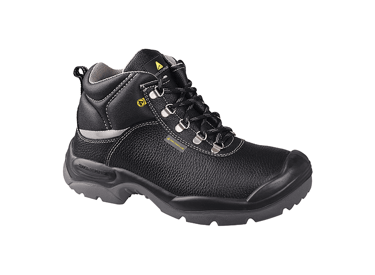 DELTAPLUS Water Resistant Leather Hiker Safety Boots - Black
