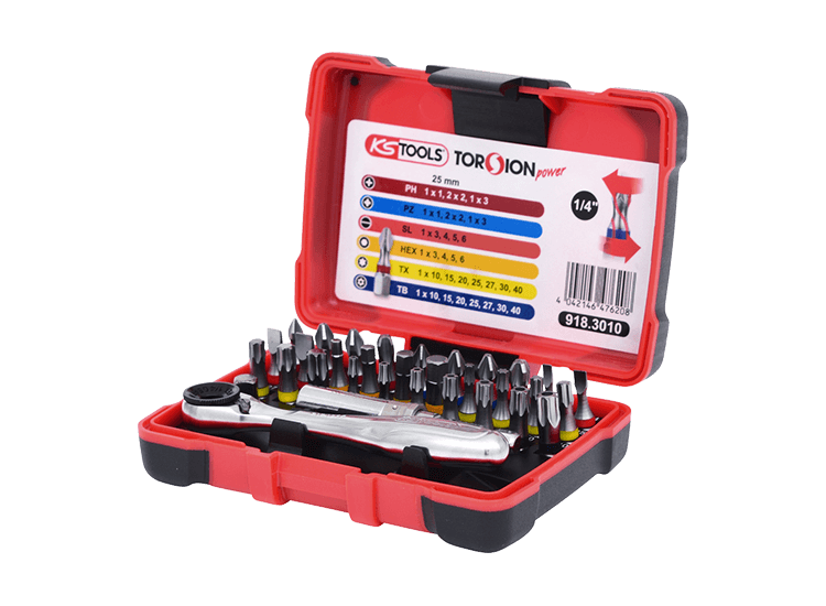 KS TOOLS 'TORSIONpower' 1/4" Bit Set
