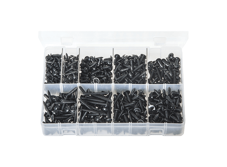 Self-Tapping Screws Flanged - Pozi Black