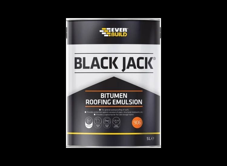 Everbuild Sika Black Jack® 906 Bitumen Roofing Emulsion 5 litre