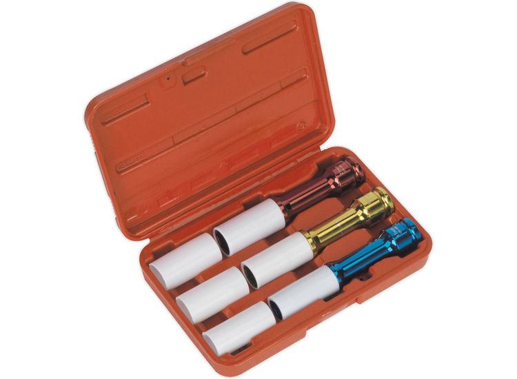 Sealey SX031D Alloy Wheel Long Reach Impact Socket Set 3pc 1/2"Sq Drive