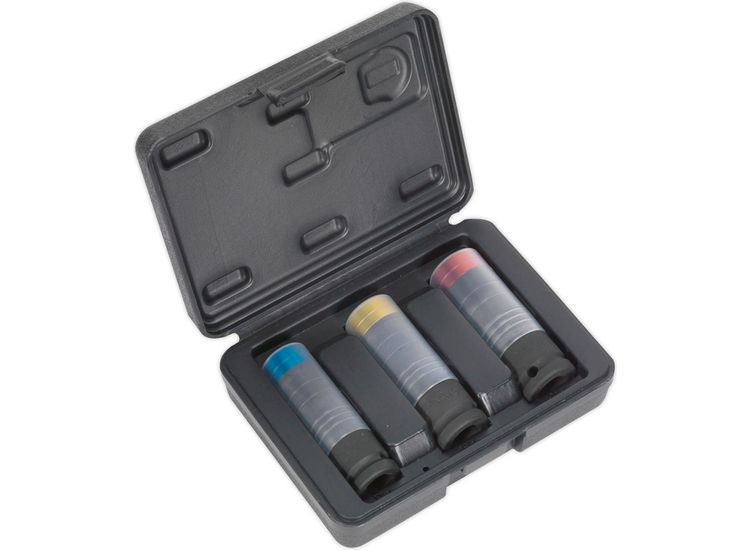Sealey SX039 Alloy Wheel Ultra-Power Impact Socket Set 3pc 1/2"Sq Drive