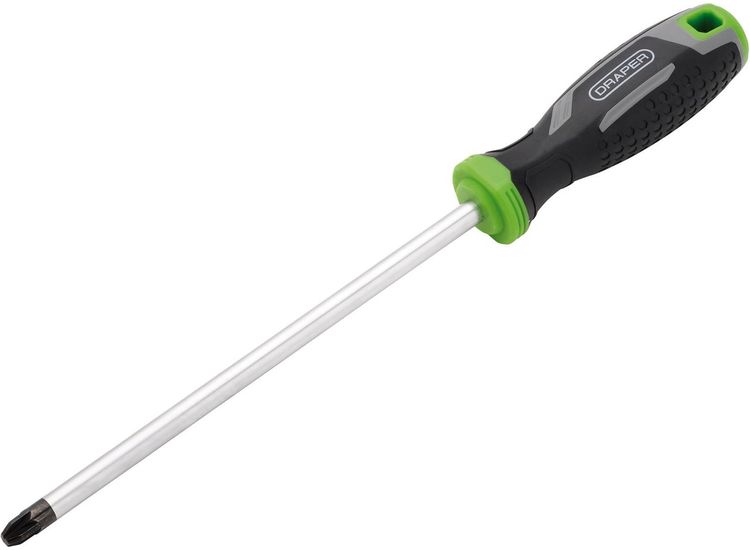 Draper 13910 Pozi Soft Grip Screwdriver, PZ4 x 200mm