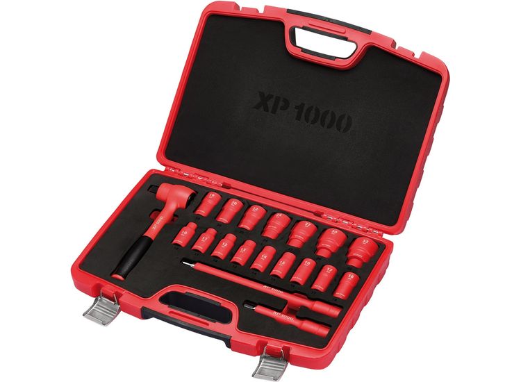 Draper 17671 XP1000&amp;#174; VDE Metric Socket Set, 1/2" Sq. Dr. (19 Piece)
