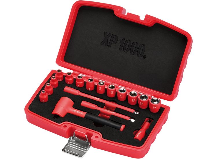 Draper 18115 XP1000&amp;#174; VDE Metric Socket Set, 1/4" Sq. Dr. (17 Piece)