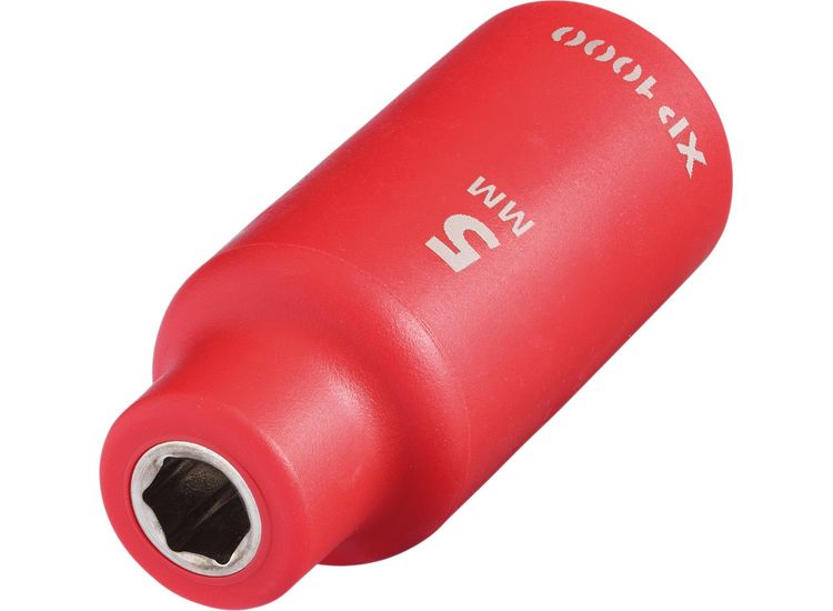Draper 18653 XP1000&amp;#174; VDE Socket, 1/4" Sq. Dr., 5mm