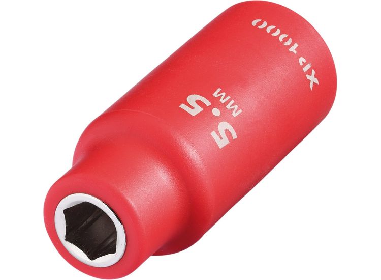 Draper 18661 XP1000&amp;#174; VDE Socket, 1/4" Sq. Dr., 5.5mm