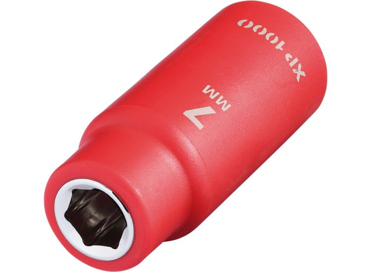 Draper 18744 XP1000&amp;#174; VDE Socket, 1/4" Sq. Dr., 7mm