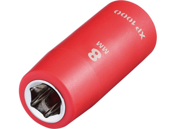 Draper 18752 XP1000&amp;#174; VDE Socket, 1/4" Sq. Dr., 8mm