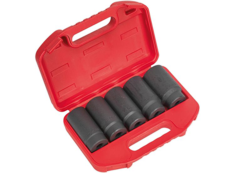 Sealey SX050 Impact Hub Nut Socket Set 5pc 1/2"Sq Drive