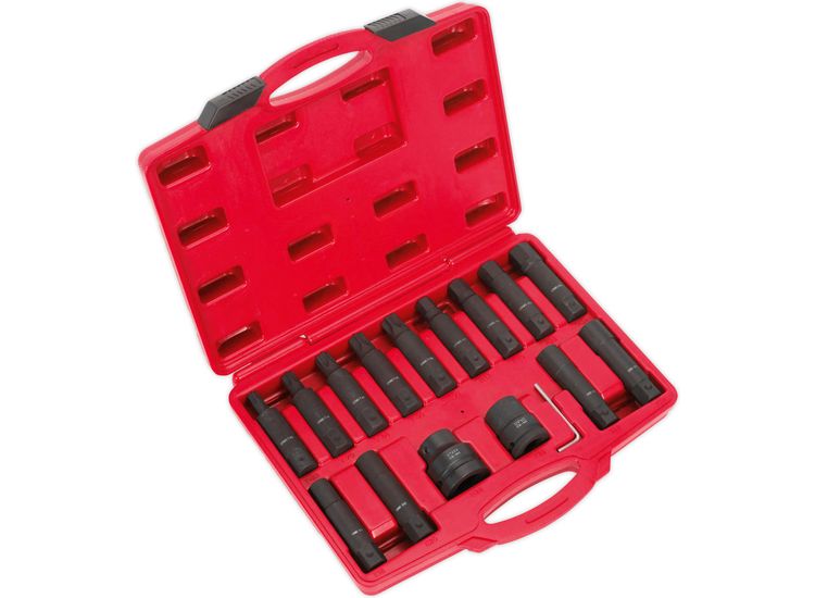 Sealey SX098 Impact Hex, TRX-Star* &amp; TRX-Star* Female Socket Bit Set 16pc 3/4" &amp; 1"Sq Drive