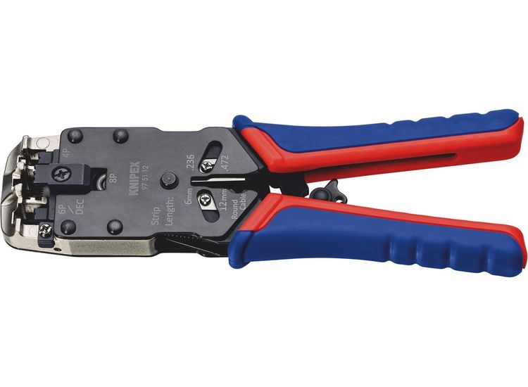 Draper 26138 KNIPEX 97 51 12 SB Crimping Pliers for Western plugs, 200mm