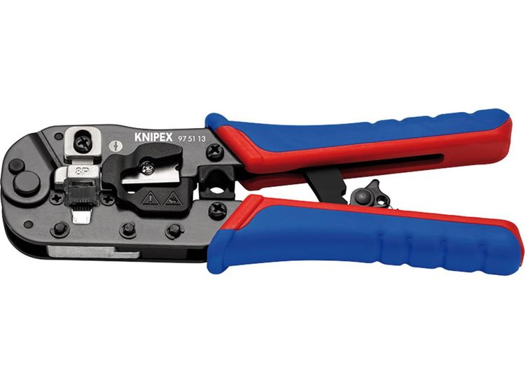 Draper 26139 KNIPEX 97 51 13 SB Crimping Pliers for RJ45 Western plugs, 190mm