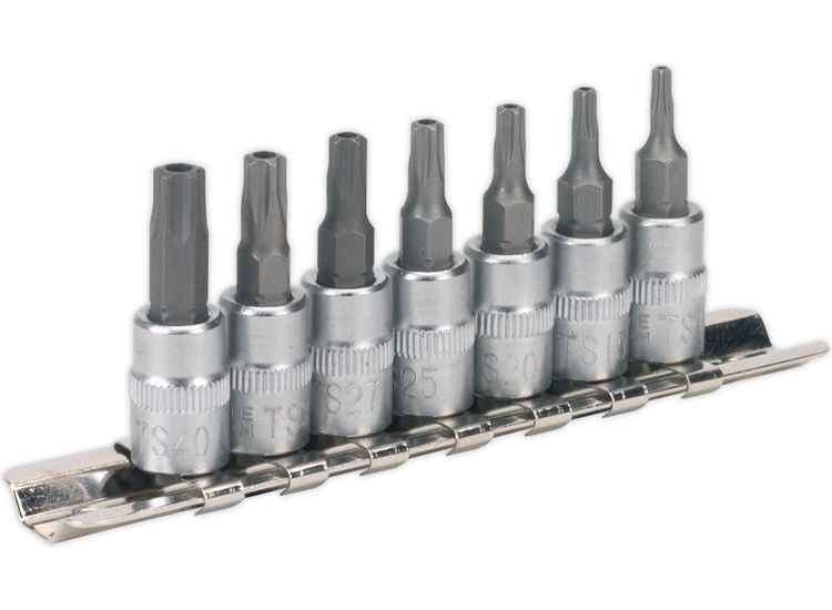 Sealey SX106 TRX-TS Security Socket Bit Set 7pc 1/4"Sq Drive