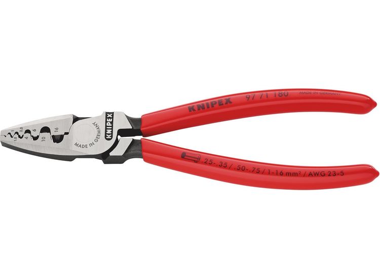 Draper 26146 KNIPEX 97 71 180 SB Crimping Pliers for Wire Ferrules, 180mm