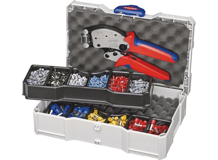 Draper 26147 KNIPEX 97 90 13 Crimp Assortment for Wire Ferrules with Plastic Collars, 1 x 97 90 00, 1 x 97 53 18, 9 x Wire Ferrule Sets