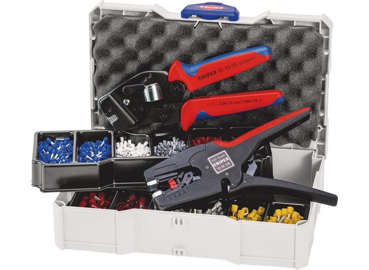 Draper 26149 KNIPEX 97 90 17 Crimp Assortment for Wire Ferrules, 1 x 12 42 195, 1 x 97 53 09, 8 x Wire Ferrule Sets