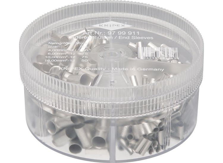 Draper 26157 KNIPEX 97 99 911 Assortment Boxes with 350 Insulated Wire Ferrules, 4 parts