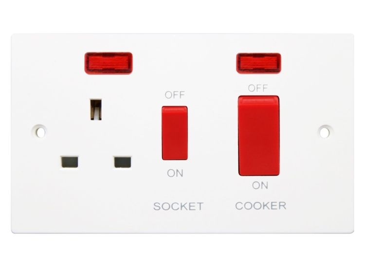 Securlec SL9488 Square Cooker Swtch/Socket Dbl Pol