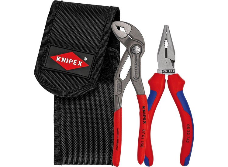 Draper 10614 KNIPEX 00 20 72 V06 Mini Pliers Set in Belt Tool Pouch, 1 x 08 22 145, 1 x 87 01 150