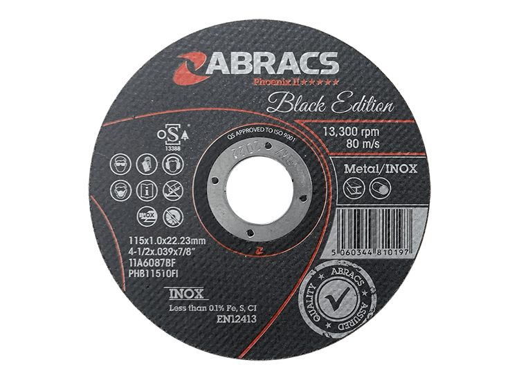ABRACS 'Black Edition' Extra Thin Flat Cutting Discs INOX
