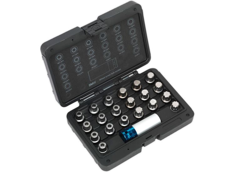 Sealey SX209 Locking Wheel Nut Key Set 21pc - BMW &amp; Mini