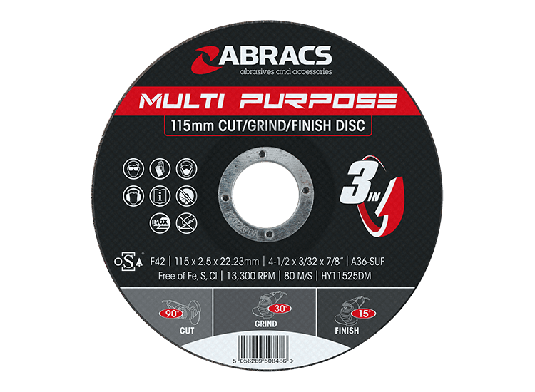 ABRACS Hybrid '3 in 1' Multi Purpose Discs Depressed Centre Metal