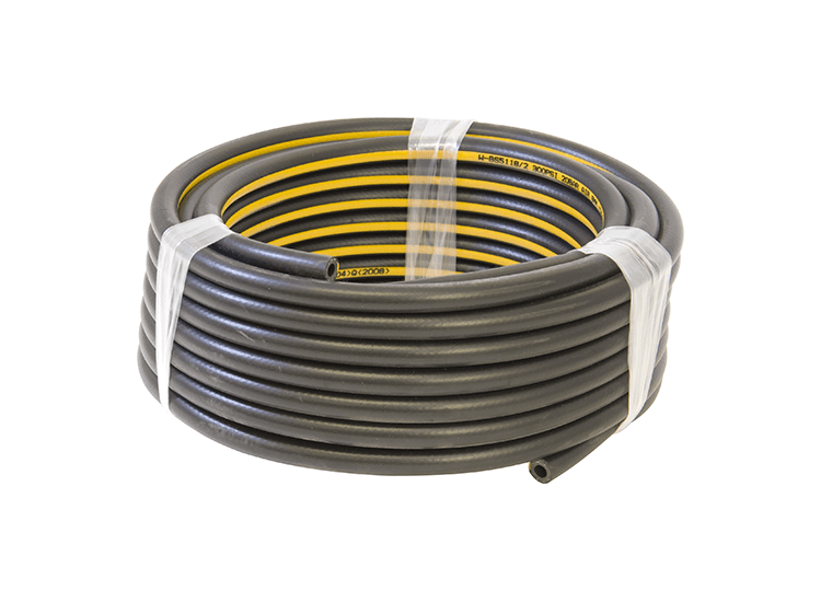 Air Line Hose - Black Rubber with Yellow Stripe