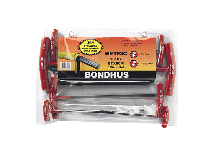 BONDHUS Balldriver/Hex T-Handles - Metric Set