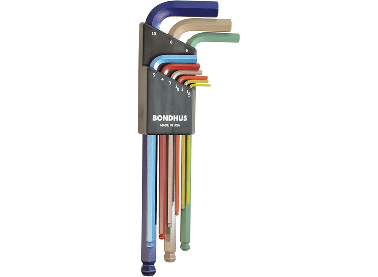 BONDHUS Colour Coded Ball End Hex Key Wrenches - Metric Set