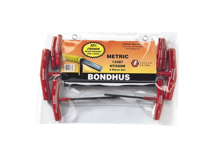 BONDHUS Hex T-Handles - Metric Set