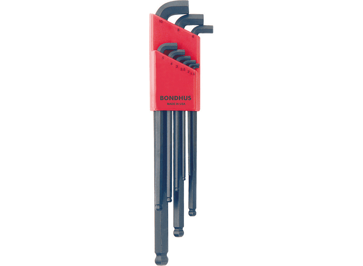 BONDHUS Stubby Ball Hex Key Wrench Set - Metric