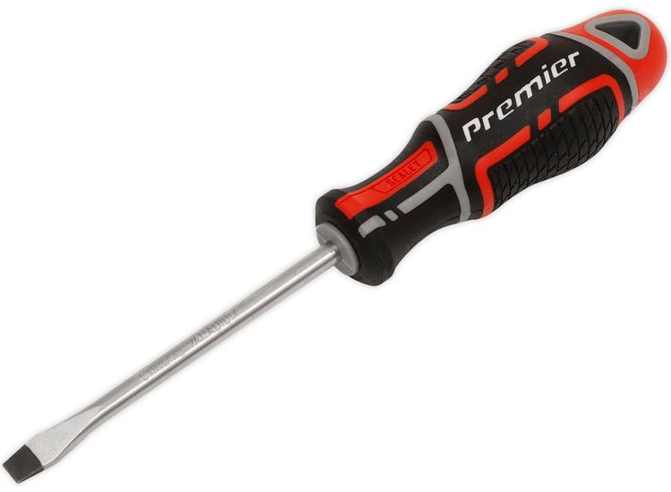 Sealey AK4354 Screwdriver Slotted 6 x 100mm GripMAX&amp;reg;