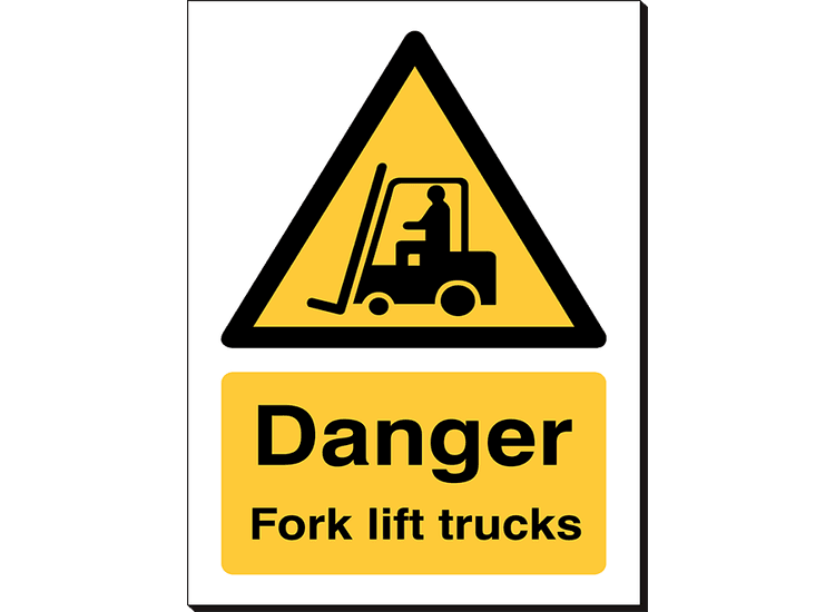 Danger Fork Lift Trucks - 240 x 360 mm