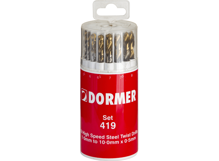DORMER 'A002' HSS Jobber Twist Drill Set - Metric Set No. '419'