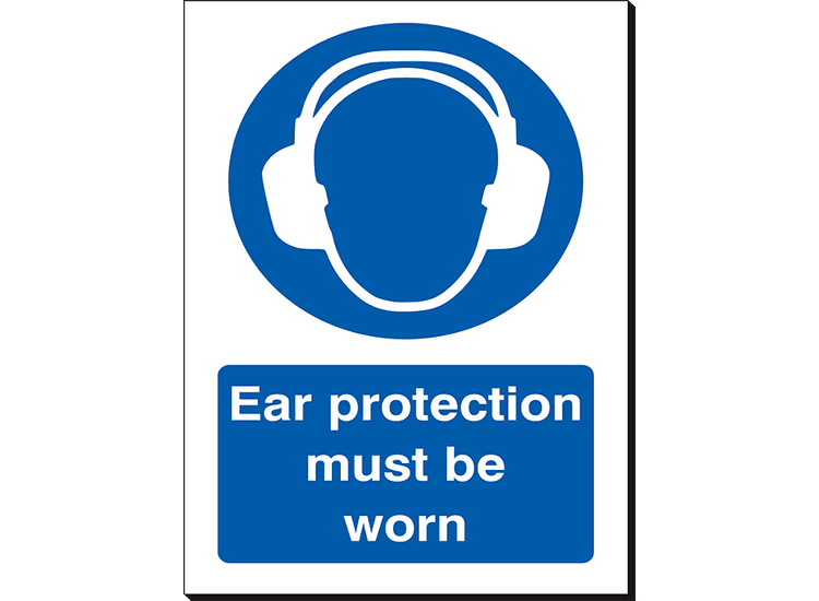 Ear Protection Must Be Worn - 240 x 360 mm