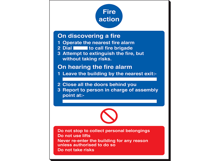 Fire Action - 240 x 360 mm